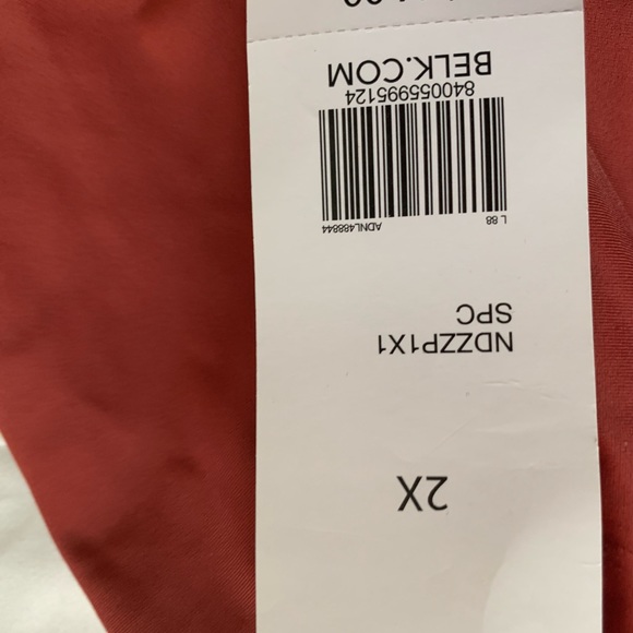 Tankini swim skirt bottom dark orange size 2x - Picture 5 of 6